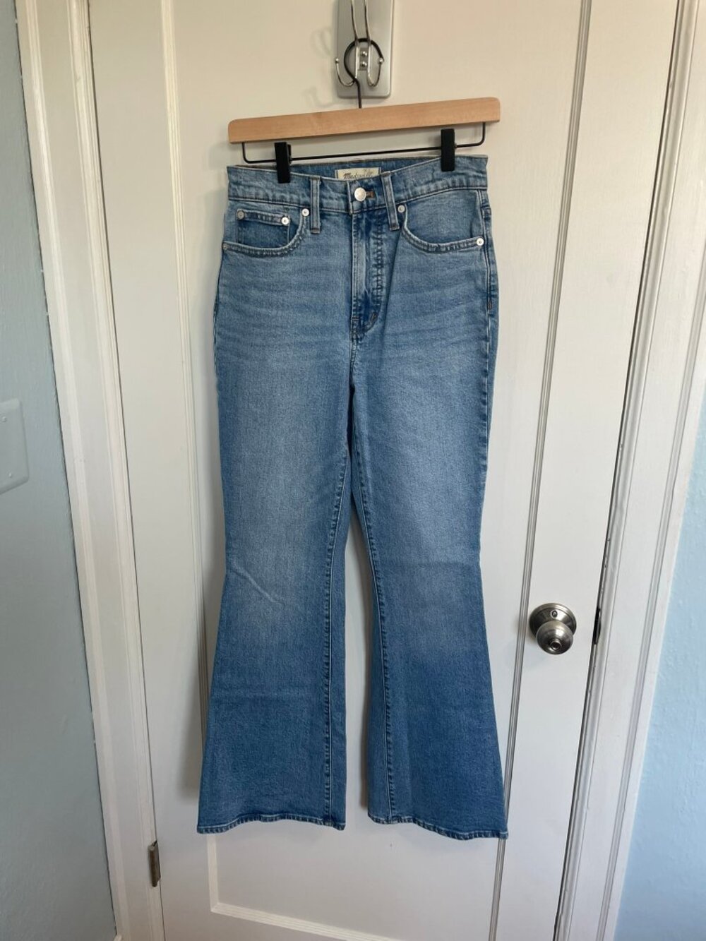 Madewell Perfect Vintage Flare Jean Womens 25 High Rise Light Wash Denim